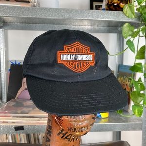 Vintage Harley Davidson Crest Logo Hat 90s